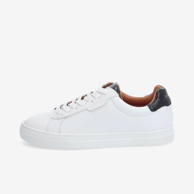 SPARKLE SNEAKER W - NAPPA/KROCO - BLANC/NOIR